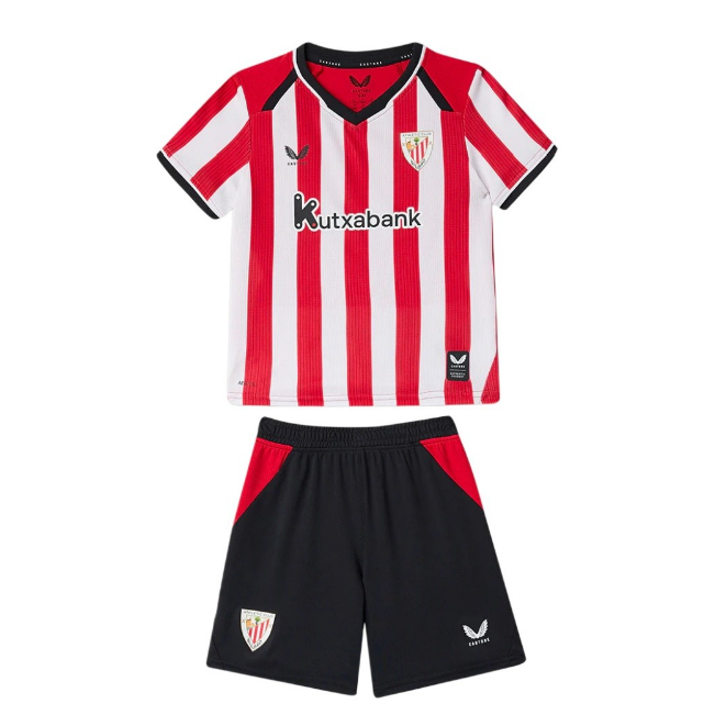 2026-27 Athletic Bilbao Home Kids Soccer Kits Shirt With Shorts